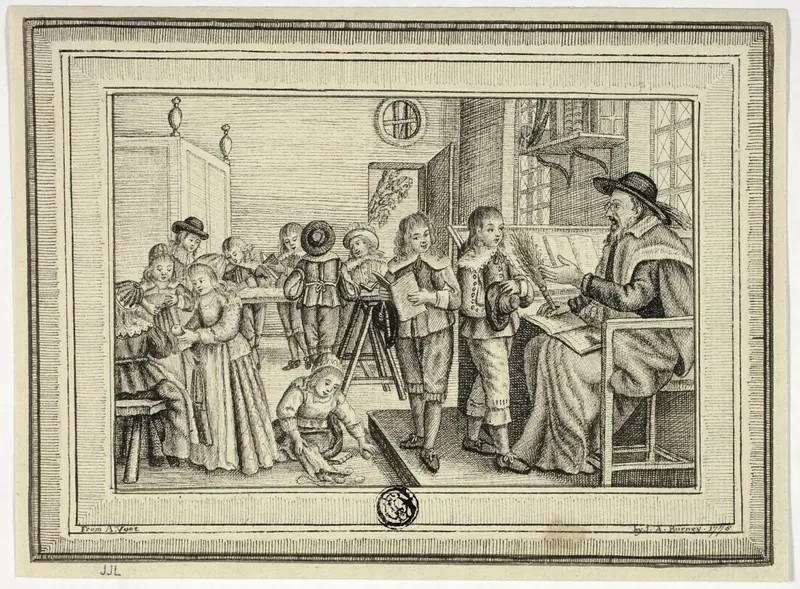 Schoolmaster with Children Wall Art by Alexander Voet, I - High-Resolution Digital Print