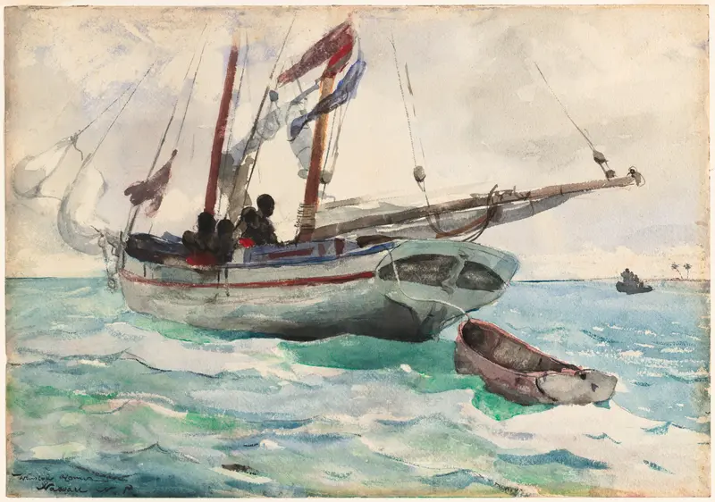 Schooner - Nassau Wall Art by Winslow Homer - High-Resolution Digital Print