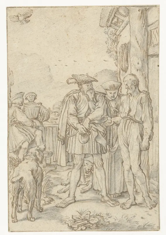Schout van Dordrecht betaalt de boer schadevergoeding Wall Art by Willem Pietersz Buytewech - High-Resolution Digital Print