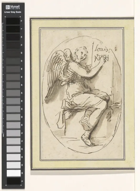 Schrijvende engel Wall Art by anonymous - High-Resolution Digital Print