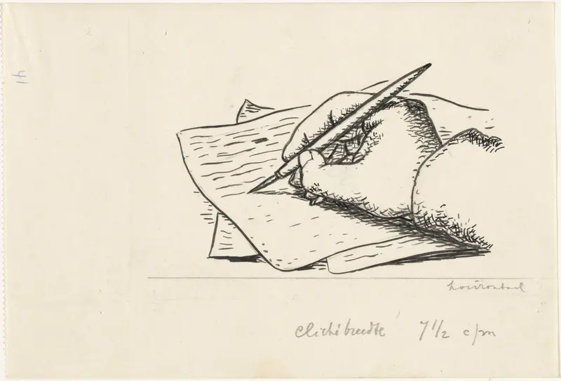Schrijvende hand Wall Art by Leo Gestel - High-Resolution Digital Print