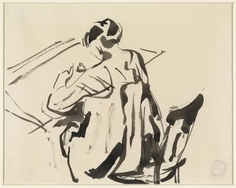 Schrijvende vrouw, op de rug gezien Wall Art by Rik Wouters - High-Resolution Digital Print