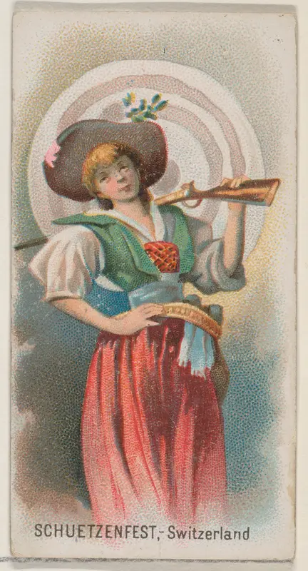 Schuetzenfest, Switzerland, from the Holidays series (N80) for Duke brand cigarettes Wall Art by W. Duke, Sons & Co. - High-Resolution Digital Print