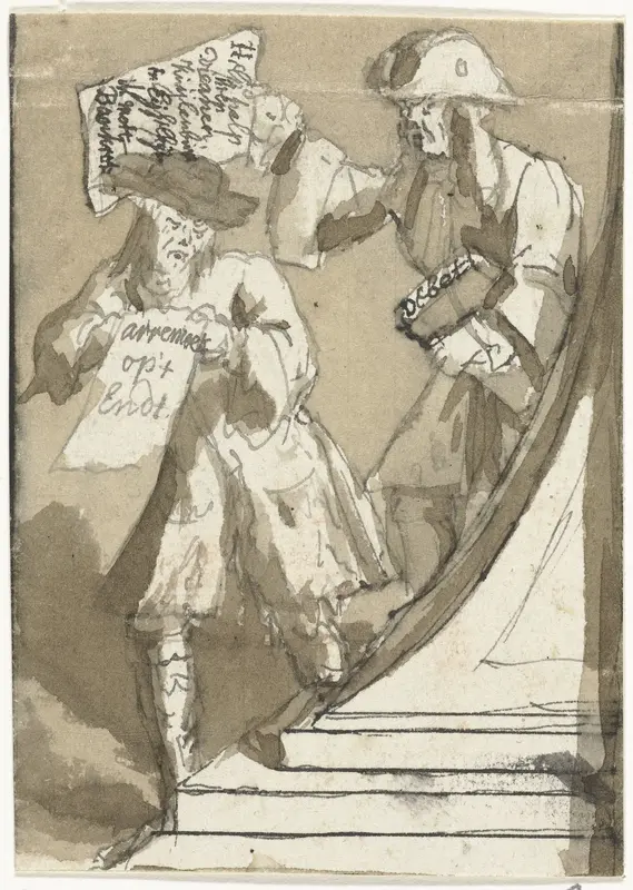 Schuldeiser en armoedzaaier, 1720 Wall Art by anonymous - High-Resolution Digital Print
