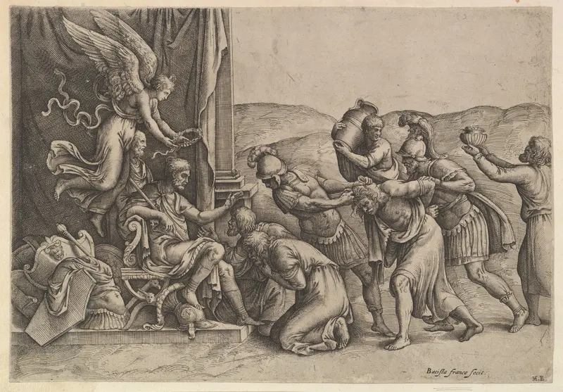 Scipio Granting Clemency to the Prisoners Wall Art by Battista Franco - High-Resolution Digital Print
