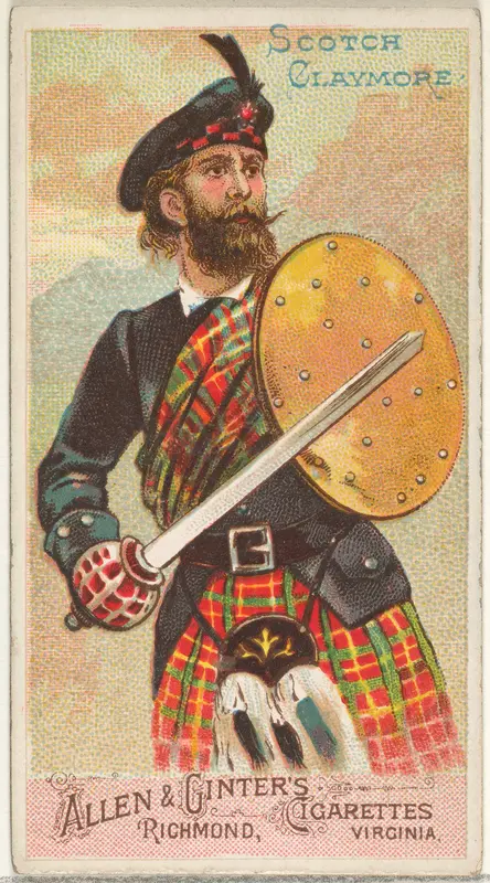 Scotch Claymore, from the Arms of All Nations series (N3) for Allen & Ginter Cigarettes Brands Wall Art by Allen & Ginter - High-Resolution Digital Print