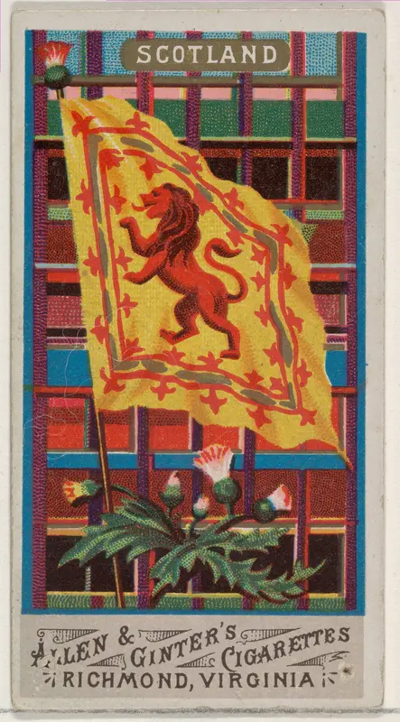 Scotland, from Flags of All Nations, Series 1 (N9) for Allen & Ginter Cigarettes Brands Wall Art by Allen & Ginter - High-Resolution Digital Print