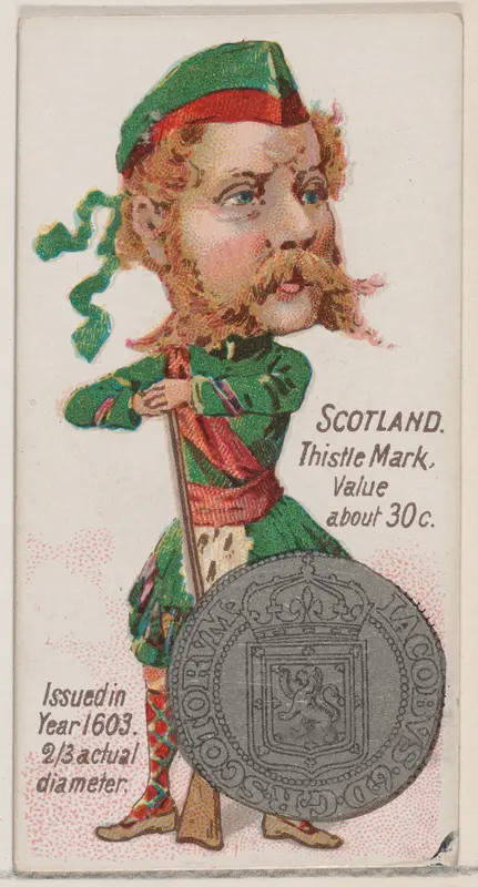 Scotland, Thistle Mark, from the series Coins of All Nations (N72, variation 1) for Duke brand cigarettes Wall Art by W. Duke, Sons & Co. - High-Resolution Digital Print