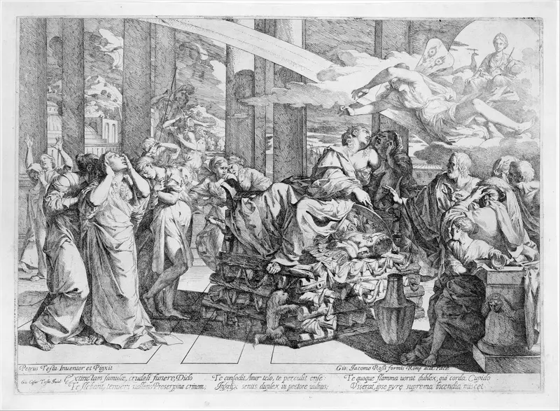 Scrapbook containing Italian etchings of the XVIth and XVIIth centuries Wall Art by Unknown - High-Resolution Digital Print