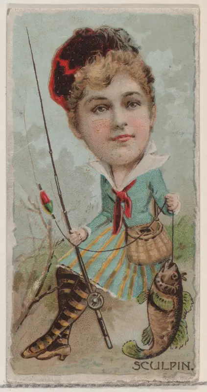 Sculpin, from the series Fishers and Fish (N74) for Duke brand cigarettes Wall Art by Knapp & Company - High-Resolution Digital Print