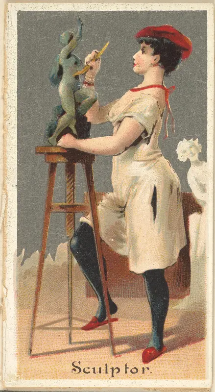 Sculptor, from the Occupations for Women series (N166) for Old Judge and Dogs Head Cigarettes Wall Art by Goodwin & Company - High-Resolution Digital Print