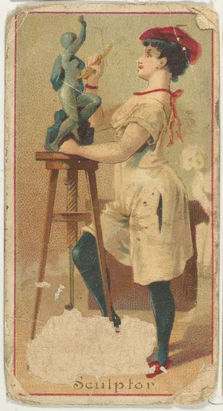 Sculptor, from the Occupations of Women series (N502) for Frishmuth's Tobacco Company Wall Art by Frishmuth's Tobacco Company - High-Resolution Digital Print