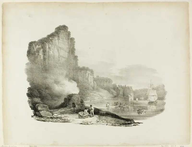 S.E. Vincent's Rock near Bristol Wall Art by Charles Joseph Hullmandel - High-Resolution Digital Print