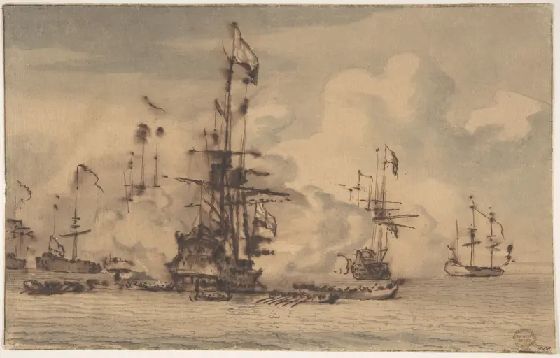 Sea Fight Wall Art by Willem van de Velde II - High-Resolution Digital Print