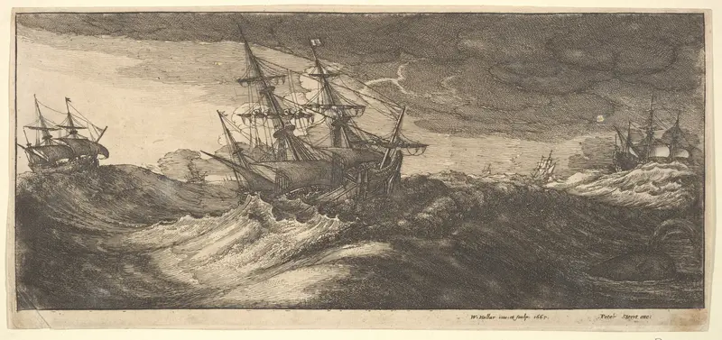 Sea Storms Wall Art by Wenceslaus Hollar - High-Resolution Digital Print