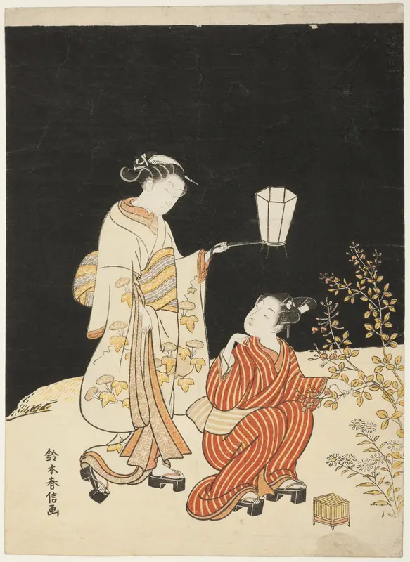 Searching for Fireflies Wall Art by Suzuki Harunobu - High-Resolution Digital Print