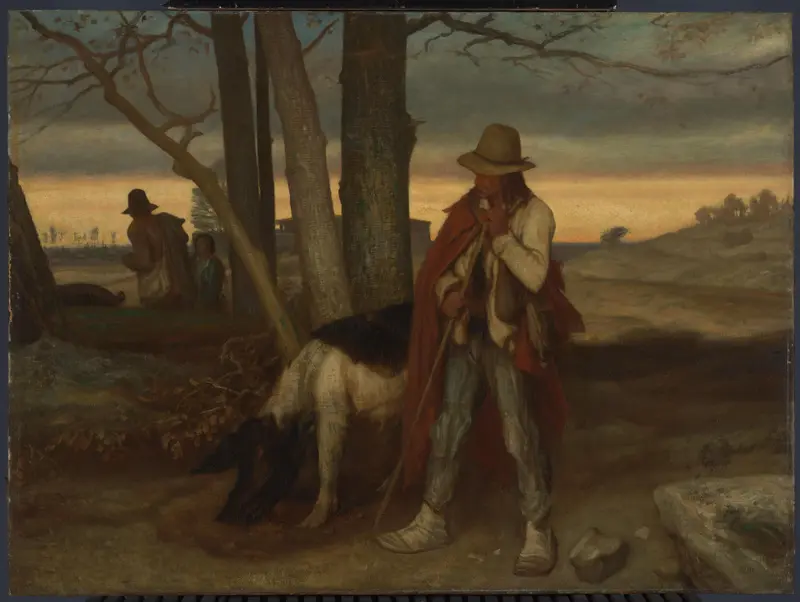 Searching for Truffles Wall Art by Alexandre-Gabriel Decamps - High-Resolution Digital Print