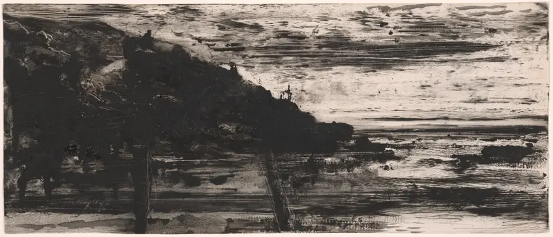 Seascape at Dinard Wall Art by Félix Hilaire Buhot - High-Resolution Digital Print