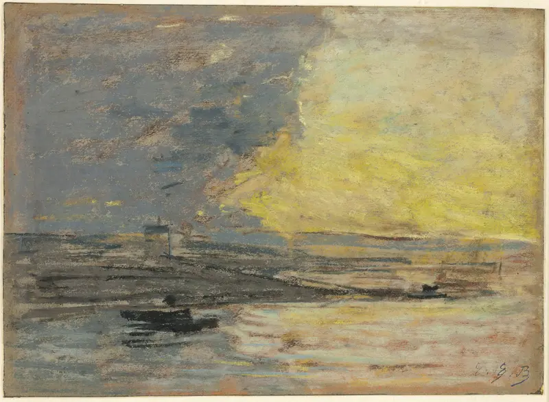 Seaside, Port of Honfleur Wall Art by Eugène Louis Boudin - High-Resolution Digital Print