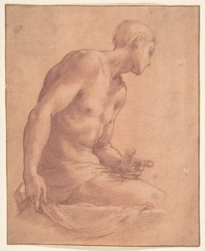Seated Boy Wall Art by Girolamo Macchietti - High-Resolution Digital Print