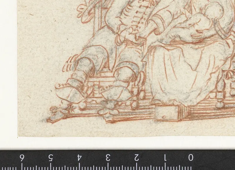 Seated Couple with a Child Wall Art by Gesina ter Borch - High-Resolution Digital Print