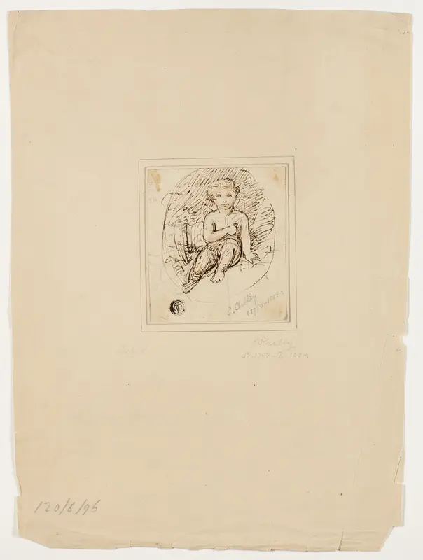 Seated Cupid Wall Art by Samuel Shelley - High-Resolution Digital Print