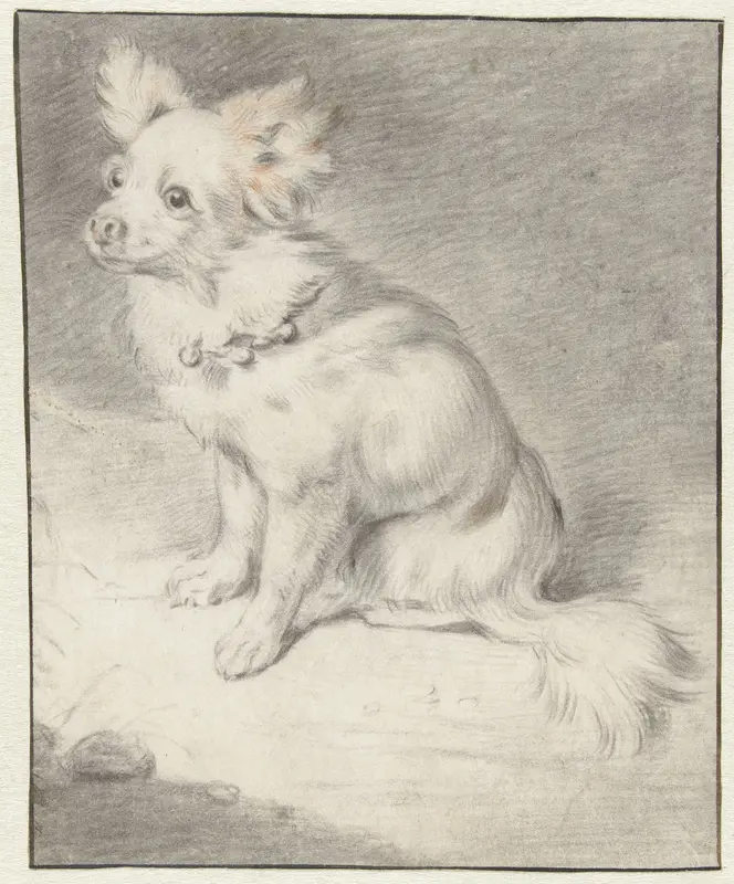 Seated Dog Wall Art by anonymous - High-Resolution Digital Print