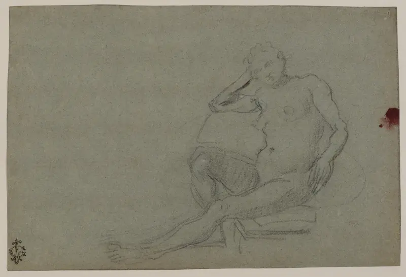 Seated Female Nude Wall Art by Domenico Tintoretto - High-Resolution Digital Print