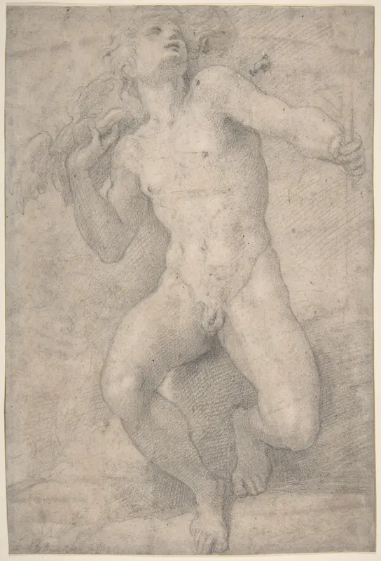 Seated Figure of Mercury Wall Art by Parmigianino (Girolamo Francesco Maria Mazzola) - High-Resolution Digital Print