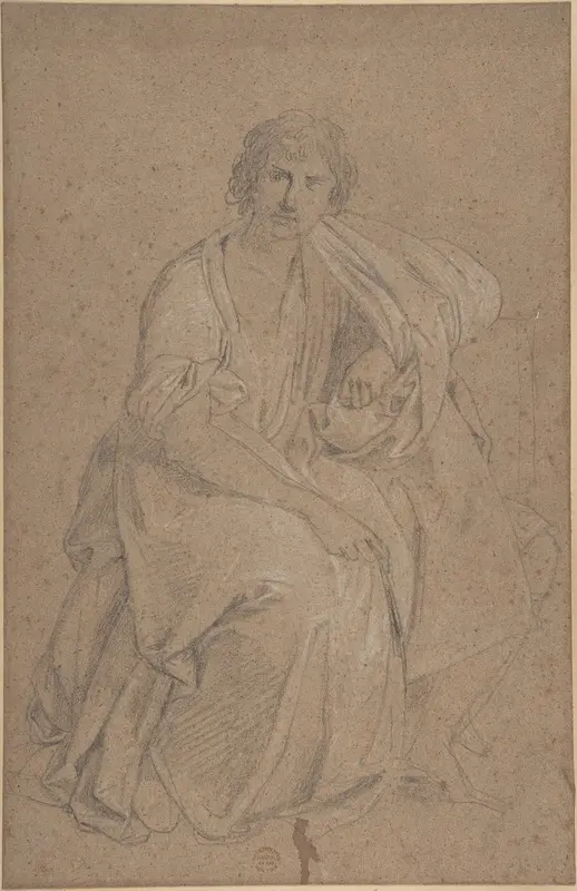 Seated Man Wall Art by Anonymous, French, 18th century - High-Resolution Digital Print