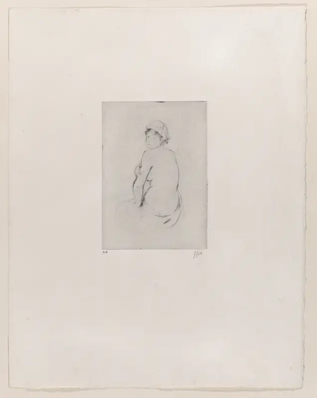 Seated Nude Seen from Behind Wall Art by Berthe Morisot - High-Resolution Digital Print