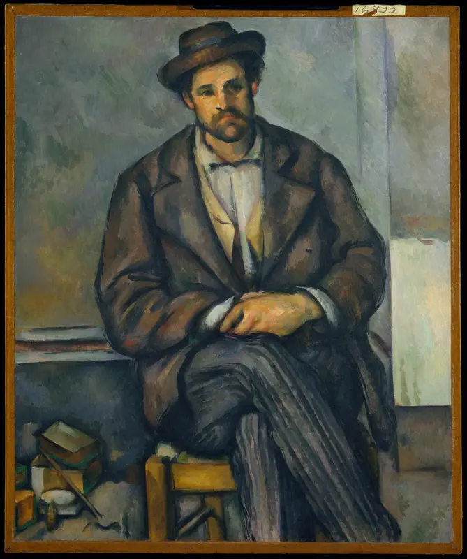 Seated Peasant Wall Art by Paul Cézanne - High-Resolution Digital Print