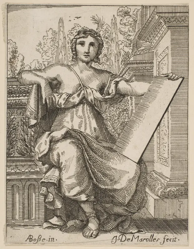 Seated Woman Holding a Tablet Wall Art by Jean Antoine de Maroulles - High-Resolution Digital Print