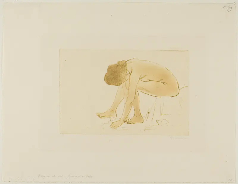 Seated Woman Wiping Her Feet