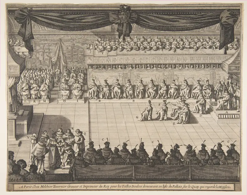 Seating Arrangement of the Chevaliers of the Order of the Holy Spirit Wall Art by Abraham Bosse - High-Resolution Digital Print