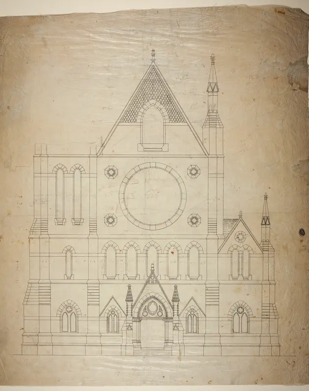 Second Presbyterian Church, Chicago, Illinois, East Elevation Wall Art by Renwick & Sands - High-Resolution Digital Print