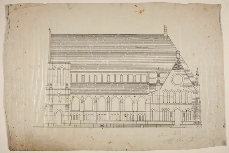 Second Presbyterian Church, Chicago, Illinois, North Elevation Wall Art by Renwick & Sands - High-Resolution Digital Print