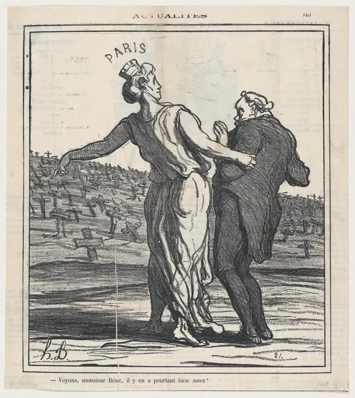 See, Mr. Réac, it is quite enought!, from 'News of the day,' published in "Le Charivari" Wall Art by Honoré Daumier - High-Resolution Digital Print