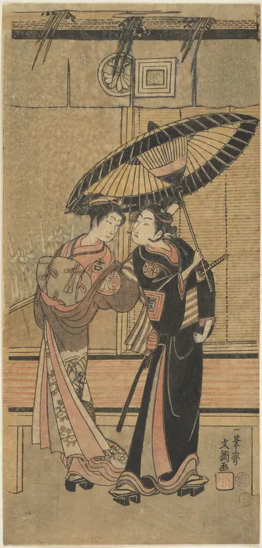 Segawa Kikunojo II as a Girl and Ichikawa Tomiyeimon?