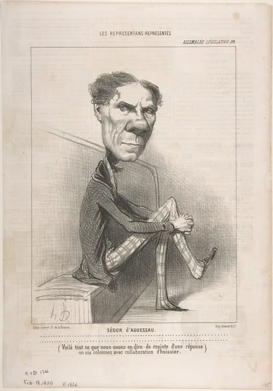 Ségur d'Aguessau Wall Art by Honoré Daumier - High-Resolution Digital Print