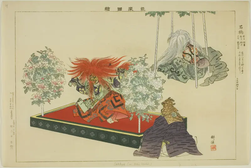Sekkyo or Ishibashi, from the series "Pictures of No Performances (Nogaku Zue)"