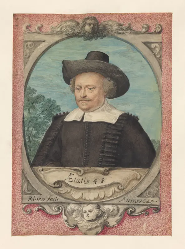 Self-portrait (?) at the Age of Forty-eight Wall Art by Pieter Kouwenhorn - High-Resolution Digital Print