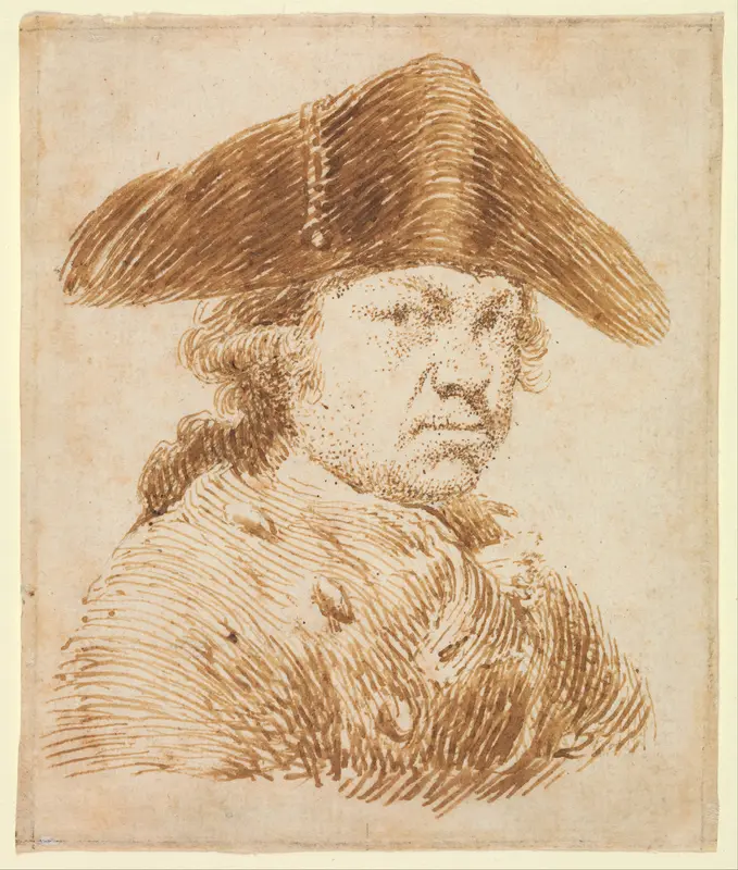 Self-Portrait in a Cocked Hat Wall Art by Goya (Francisco de Goya y Lucientes) - High-Resolution Digital Print