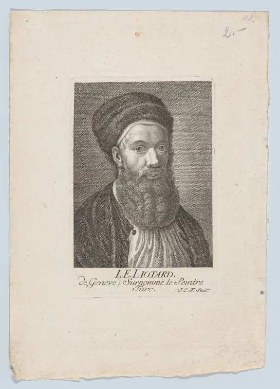 Self-portrait in a Turkish Outfit Wall Art by Johann Caspar Füssli the Elder - High-Resolution Digital Print