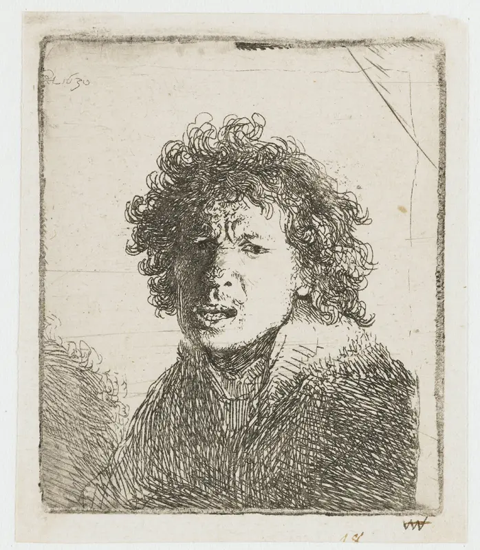 Self-portrait open mouthed, as if shouting: bust Wall Art by Unknown - High-Resolution Digital Print