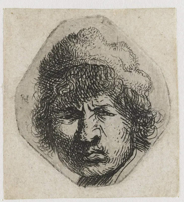 Self-portrait scowling Wall Art by Unknown - High-Resolution Digital Print
