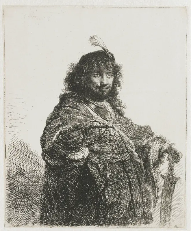 Self-portrait (?) with Plumed Cap Wall Art by Unknown - High-Resolution Digital Print
