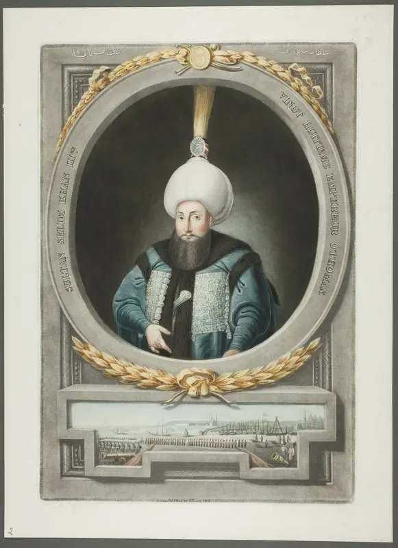 Selim Kahn III, from Portraits of the Emperors of Turkey Wall Art by John Young - High-Resolution Digital Print