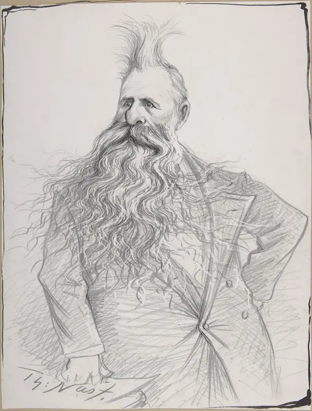 Senator Dolph of Oregon (Joseph Norman Dolph) Wall Art by Thomas Nast - High-Resolution Digital Print