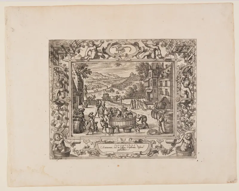 September, from The Twelve Months Wall Art by Pieter van der Borcht - High-Resolution Digital Print